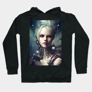 Cybernetic Woman | Cyborg Girl | Cyberpunk Character Painting | Sci Fi Art | Concept Art Hoodie